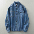 Casual Denim Shirt-shirts > button-up shirts > casual shirts-Laventaire-Laventaire