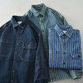 Casual Denim Shirt-shirts > button-up shirts > casual shirts-Laventaire-Laventaire