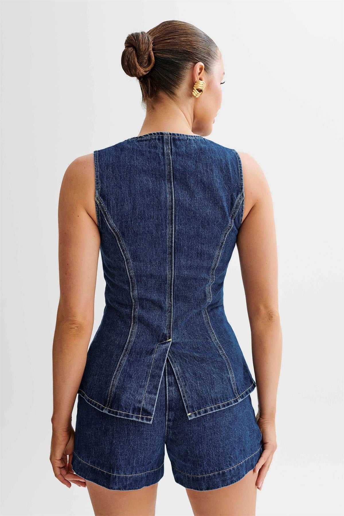 Casual Denim Two-Piece Set-sets > two piece set-Laventaire-Laventaire