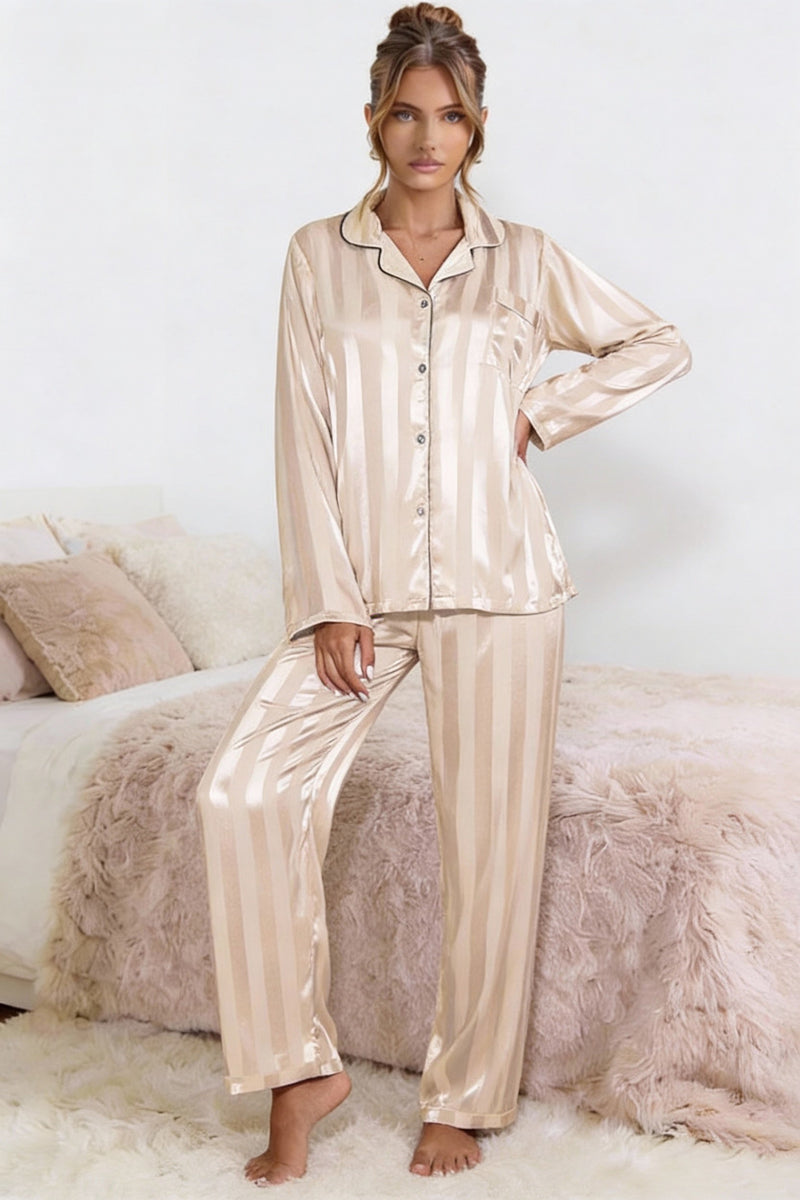 Casual Fit Pajama Set-loungewear > pajama set-Laventaire-Laventaire