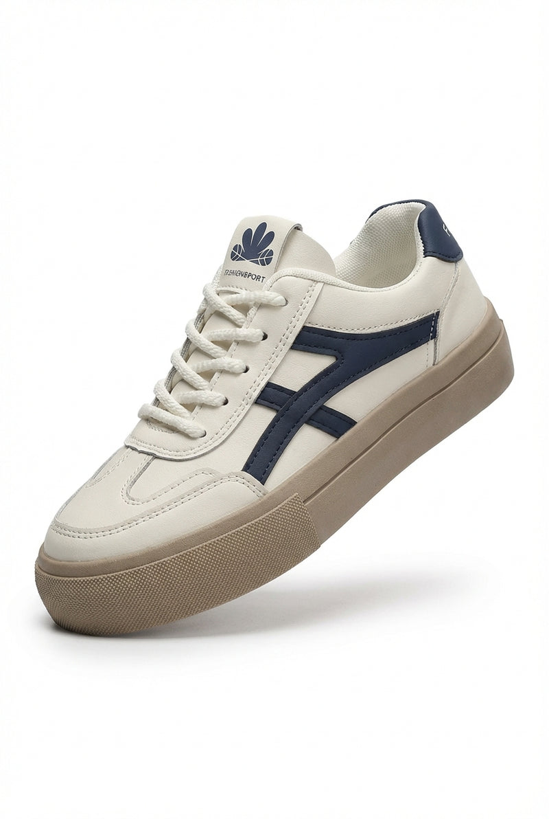 Casual Fit Platform Sneakers-footwear > sneakers > platform sneakers-Laventaire-Navy Blue-35-Laventaire