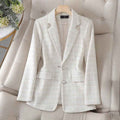 Casual Fit Tailored Blazer-blazers > tailored blazers-Laventaire-White-S-Laventaire