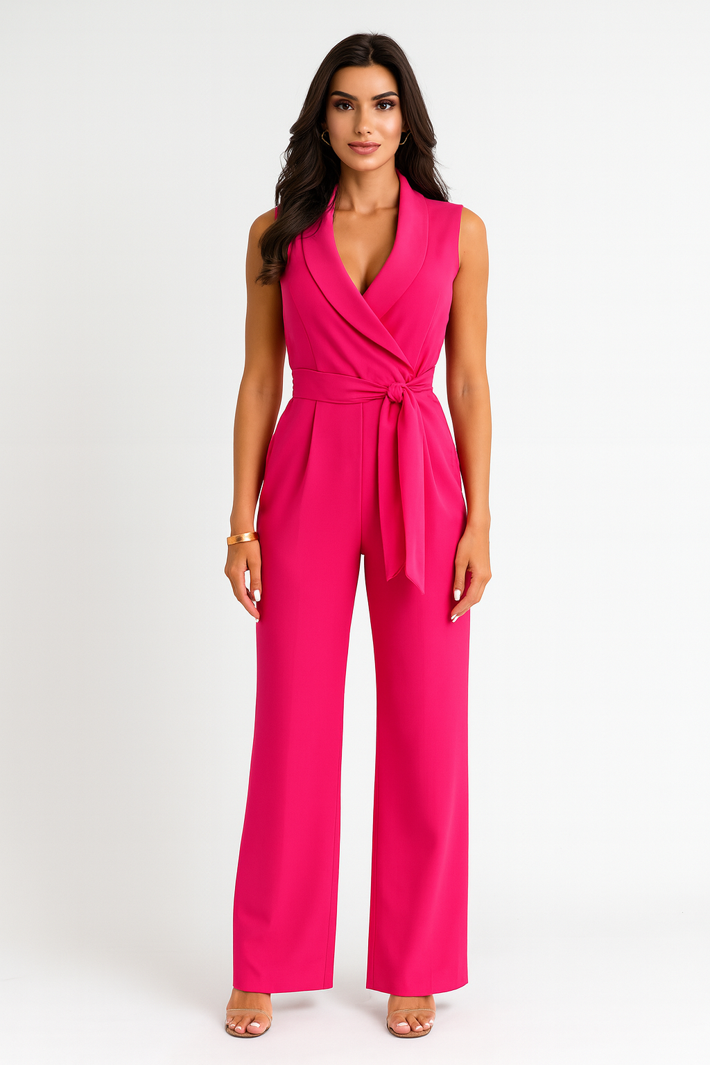 Casual Fit Wrap Jumpsuit-jumpsuits > wrap jumpsuit-Laventaire-Laventaire