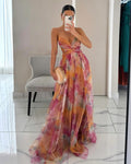 Casual Floral Maxi Dress-dresses > maxi dress-Laventaire-Laventaire