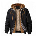 Casual Hooded Bomber Jacket-jackets > bomber jackets-Laventaire-Laventaire