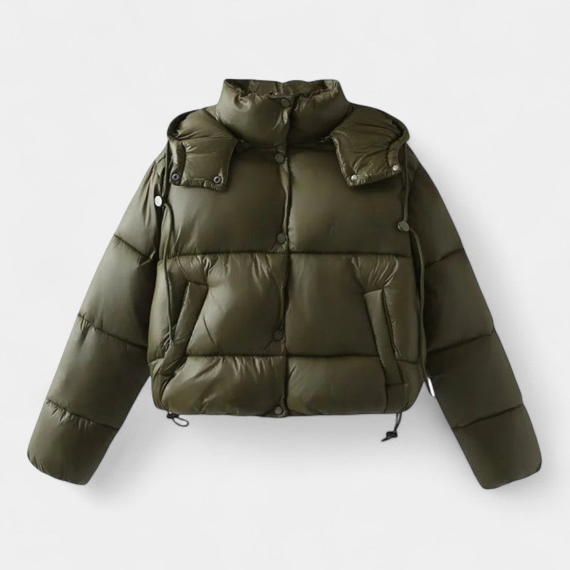 Casual Hooded Puffer Jacket-jackets > puffer jackets-Laventaire-Laventaire