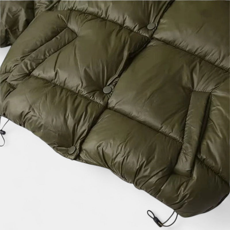 Casual Hooded Puffer Jacket-jackets > puffer jackets-Laventaire-Laventaire