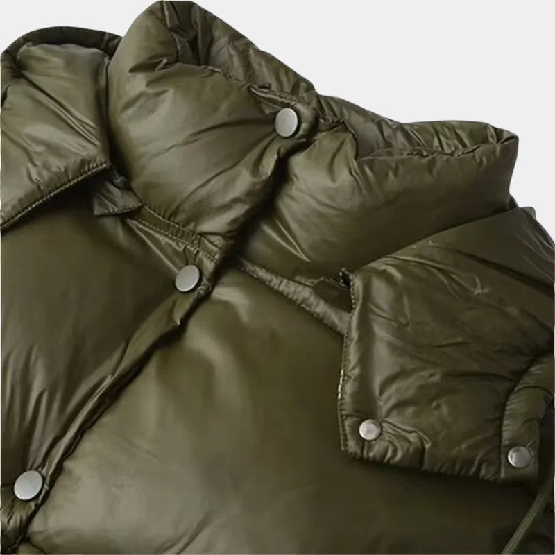 Casual Hooded Puffer Jacket-jackets > puffer jackets-Laventaire-Laventaire