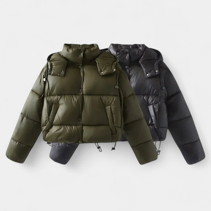 Casual Hooded Puffer Jacket-jackets > puffer jackets-Laventaire-Laventaire