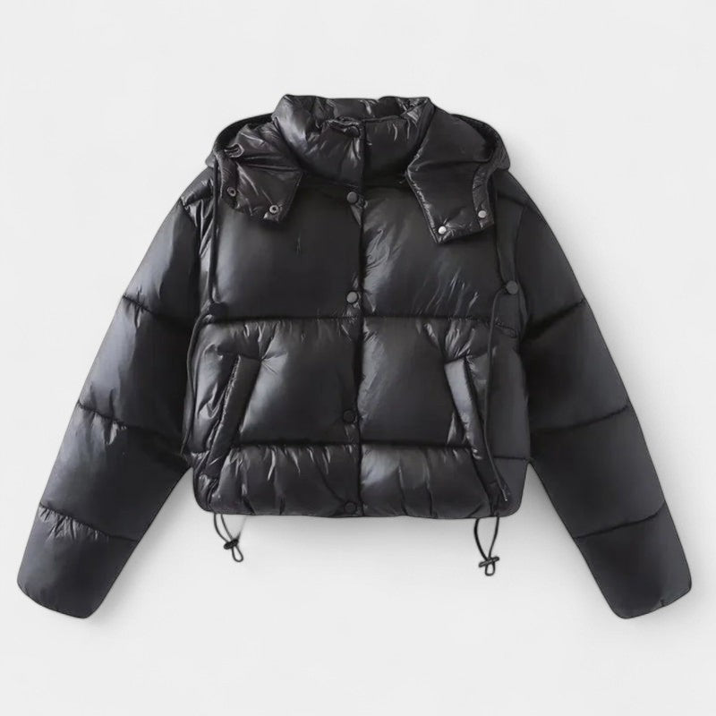 Casual Hooded Puffer Jacket-jackets > puffer jackets-Laventaire-Laventaire