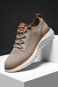 Casual Knit Shoes-shoes > casual shoes-Laventaire-Taupe-35-Laventaire