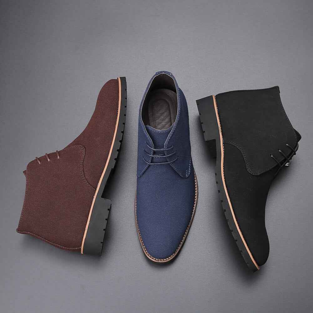 Casual Lace Up Derby Boots-footwear > boots > derby boots-Laventaire-Laventaire