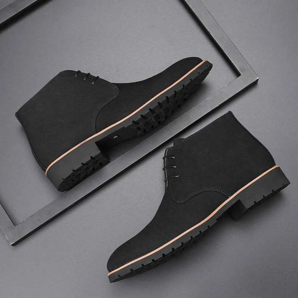 Casual Lace Up Derby Boots-footwear > boots > derby boots-Laventaire-Black-38-Laventaire