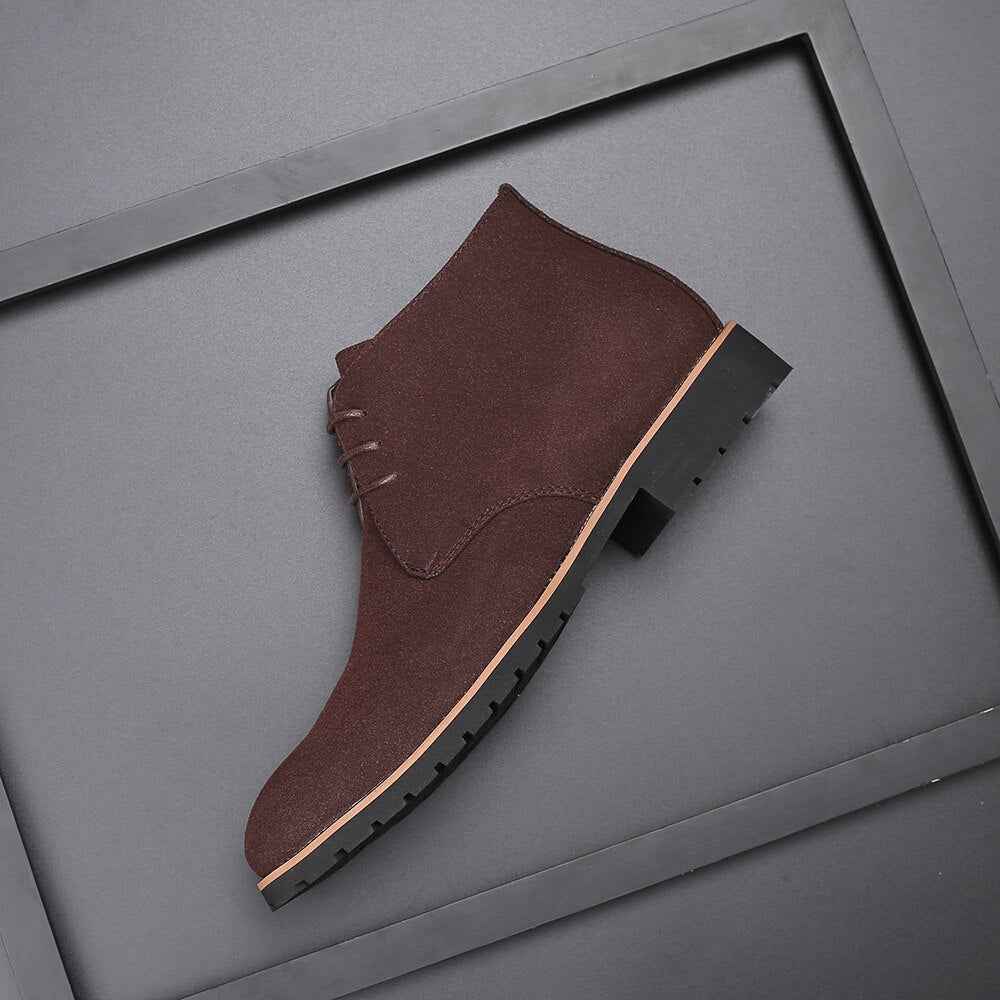 Casual Lace Up Derby Boots-footwear > boots > derby boots-Laventaire-Dark Brown-38-Laventaire