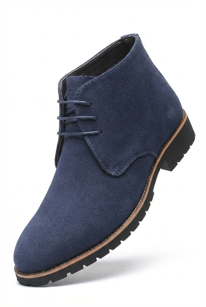 Casual Lace Up Derby Boots-footwear > boots > derby boots-Laventaire-Dark Denim-38-Laventaire