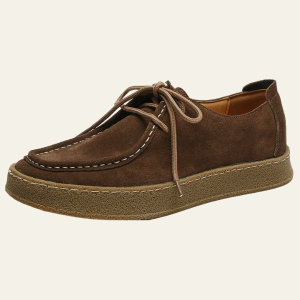 Casual Lace Up Shoes-footwear > casual shoes-Laventaire-Dark Brown-38-Laventaire