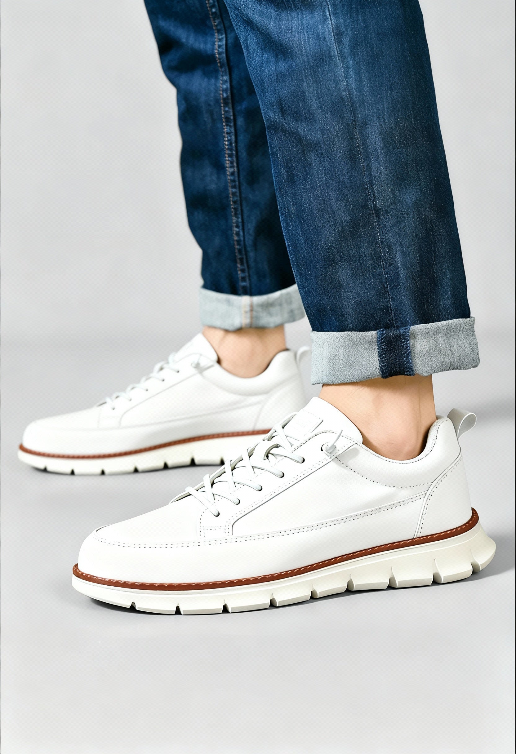 Casual Lace Up Shoes-footwear > casual shoes-Laventaire-White-35-Laventaire