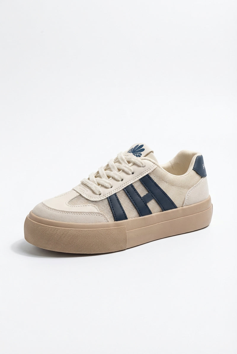 Casual Lace Up Sneakers-footwear > sneakers-Laventaire-Navy Blue-35-Laventaire