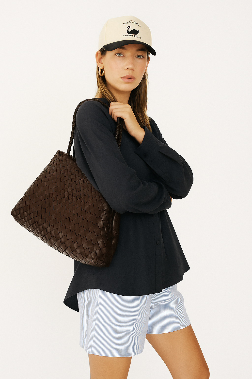 Casual Leather Tote Bag-bags > tote bags-Laventaire-Laventaire