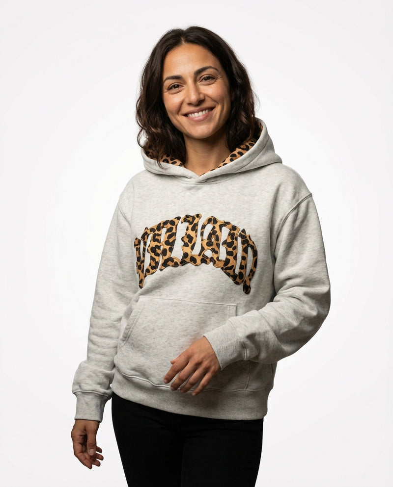 Casual Leopard Print Hoodie-hoodies > casual hoodie-Laventaire-Light Gray-S-Laventaire