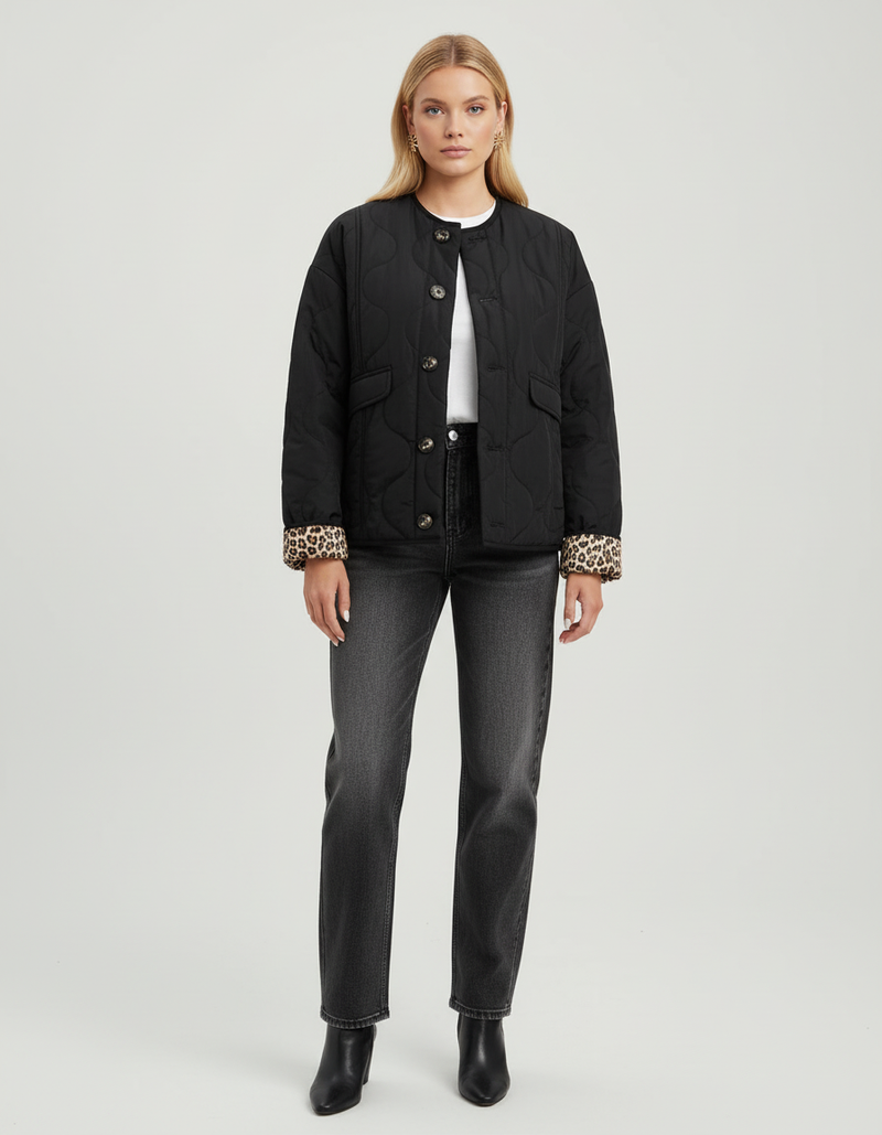 Casual Leopard Print Jacket-jackets > casual jackets-Laventaire-Laventaire