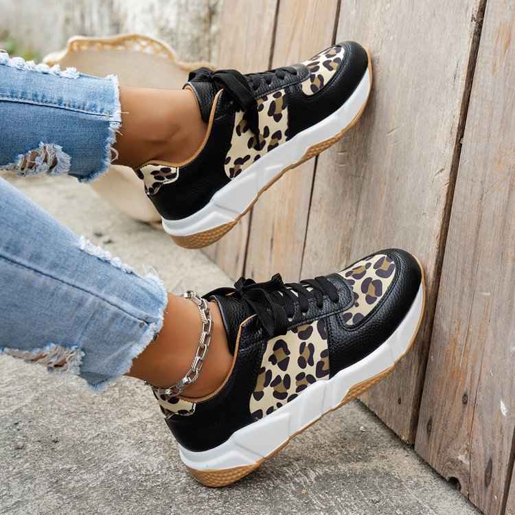 Casual Leopard Print Sneakers-footwear > sneakers-Laventaire-Laventaire