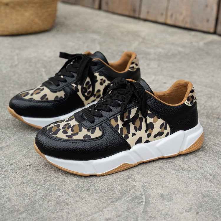 Casual Leopard Print Sneakers-footwear > sneakers-Laventaire-Laventaire