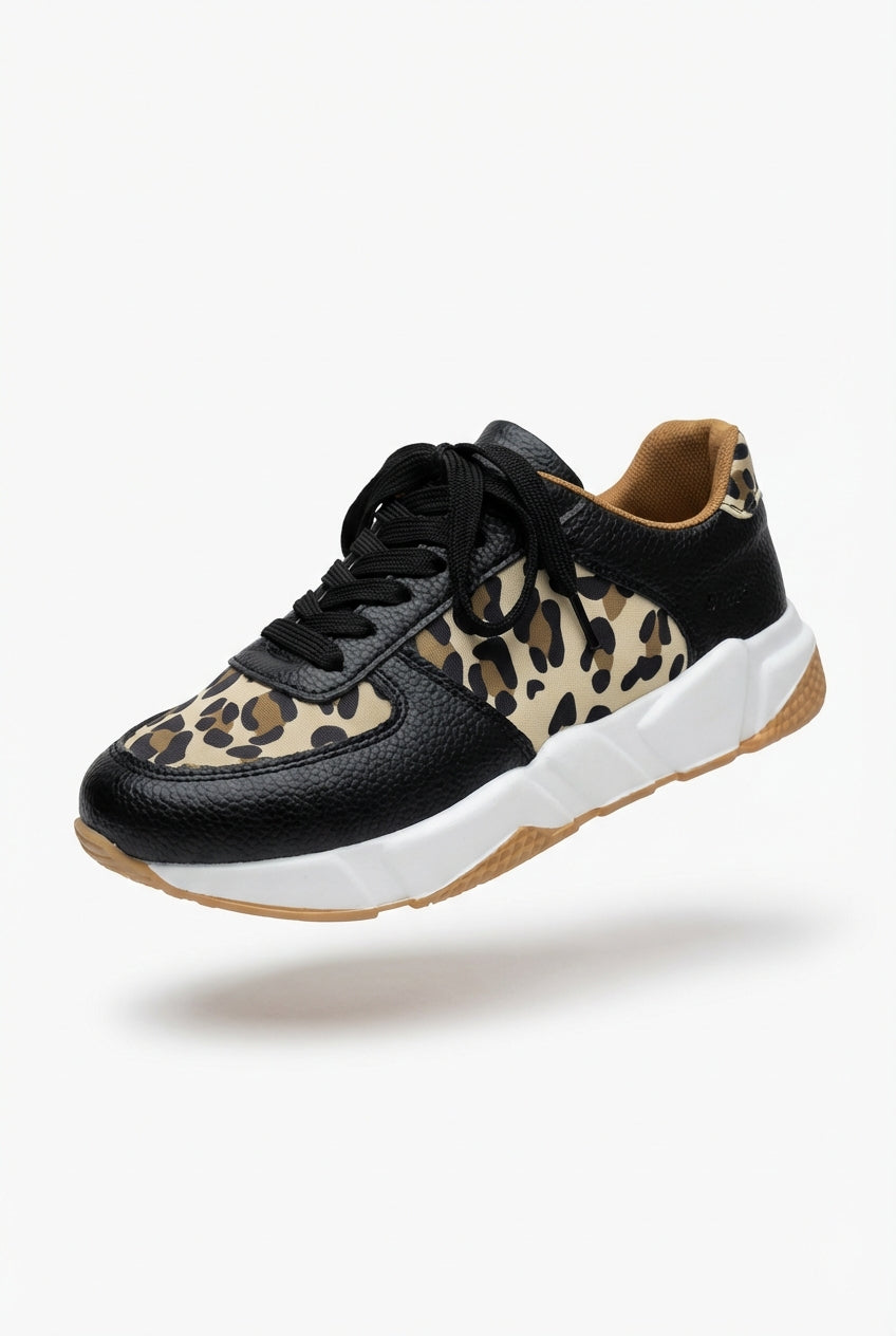 Casual Leopard Print Sneakers-footwear > sneakers-Laventaire-Laventaire