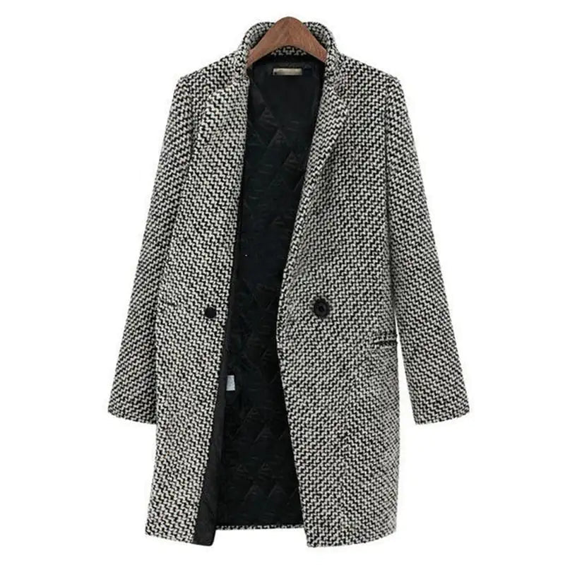 Casual Long Tailored Coat-coats > long coat-Laventaire-Laventaire
