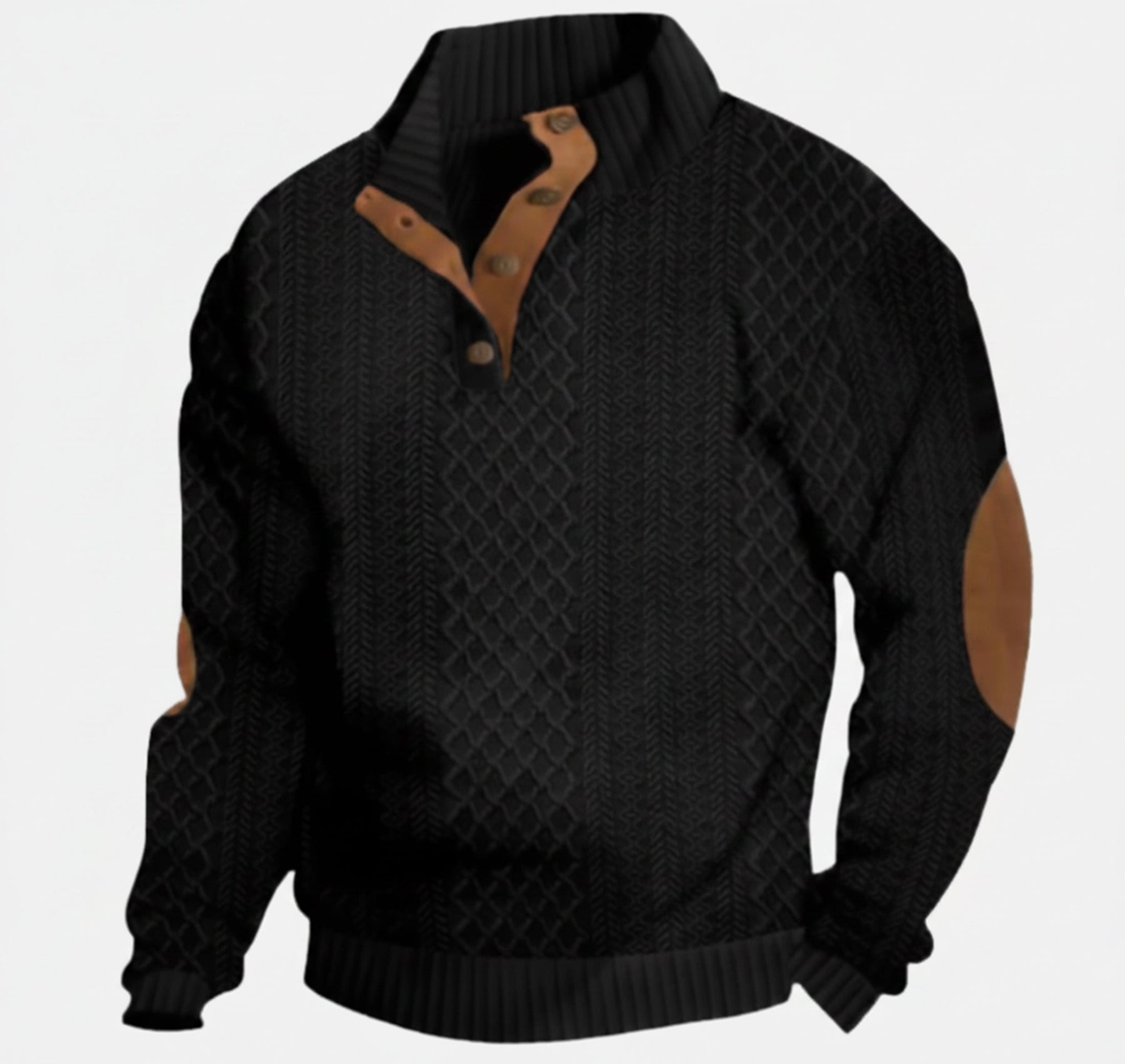 Casual Loose Fit Sweater-sweaters > loose fit sweater-Laventaire-Black-S-Laventaire