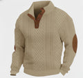 Casual Loose Fit Sweater-sweaters > loose fit sweater-Laventaire-Khaki-S-Laventaire
