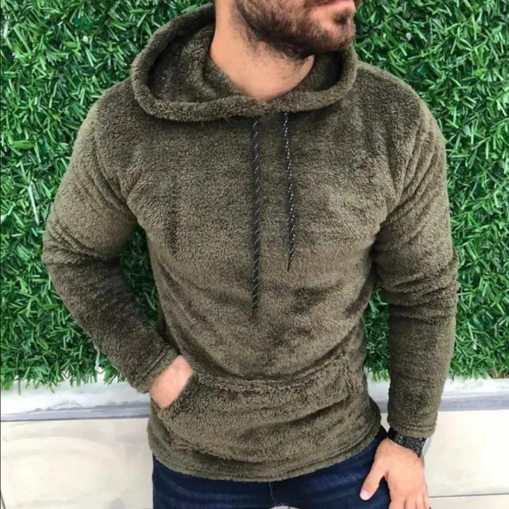 Casual Modern Fit Hoodie-hoodies > casual hoodie-Laventaire-Olive Green-S-Laventaire