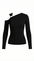 Casual One Shoulder Top-tops > one shoulder top-Laventaire-Laventaire