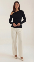 Casual One Shoulder Top-tops > one shoulder top-Laventaire-Laventaire