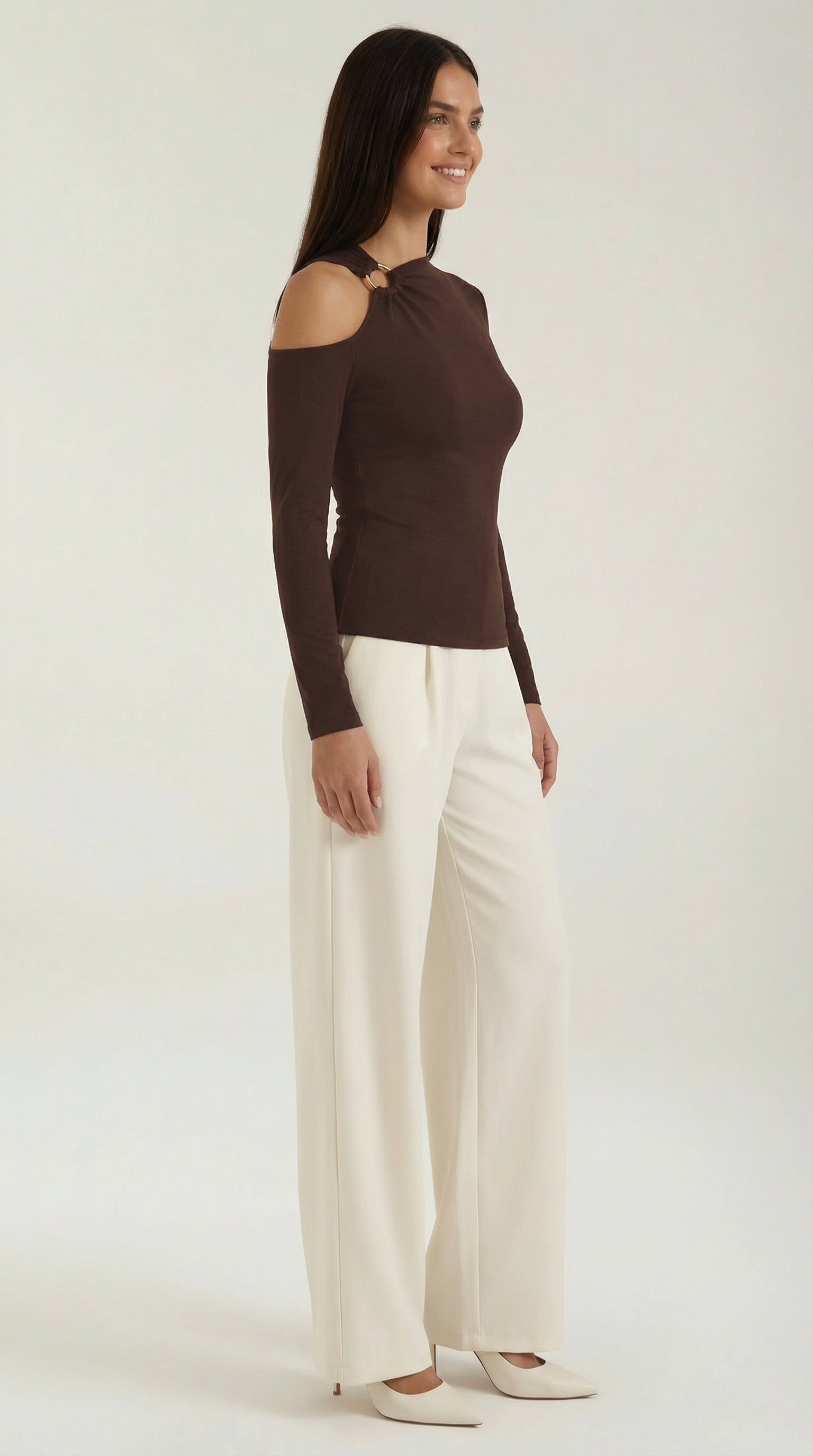 Casual One Shoulder Top-tops > one shoulder top-Laventaire-Laventaire