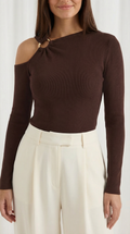 Casual One Shoulder Top-tops > one shoulder top-Laventaire-Laventaire