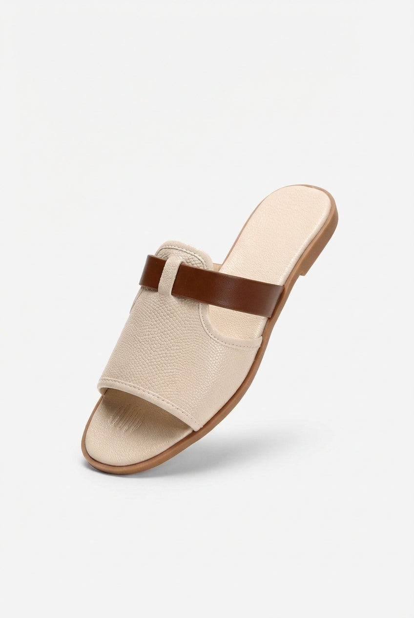 Casual Open Toe Sandals-footwear > sandals-Laventaire-Beige-35-Laventaire