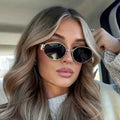 Casual Oval Frame Sunglasses-accessories > sunglasses-Laventaire-Laventaire