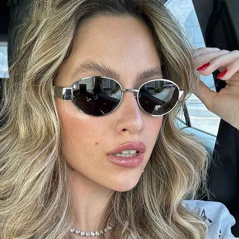 Casual Oval Frame Sunglasses-accessories > sunglasses-Laventaire-Laventaire