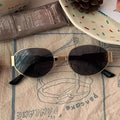 Casual Oval Frame Sunglasses-accessories > sunglasses-Laventaire-Laventaire