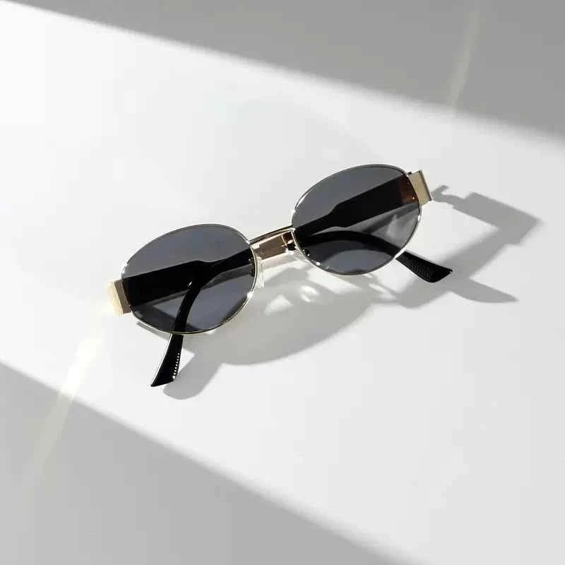 Casual Oval Frame Sunglasses-accessories > sunglasses-Laventaire-Laventaire