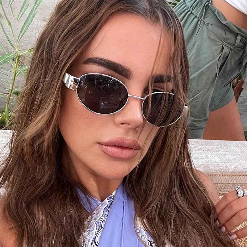 Casual Oval Frame Sunglasses-accessories > sunglasses-Laventaire-Laventaire