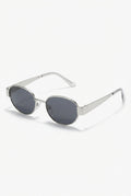 Casual Oval Frame Sunglasses-accessories > sunglasses-Laventaire-Silver-One size-Laventaire