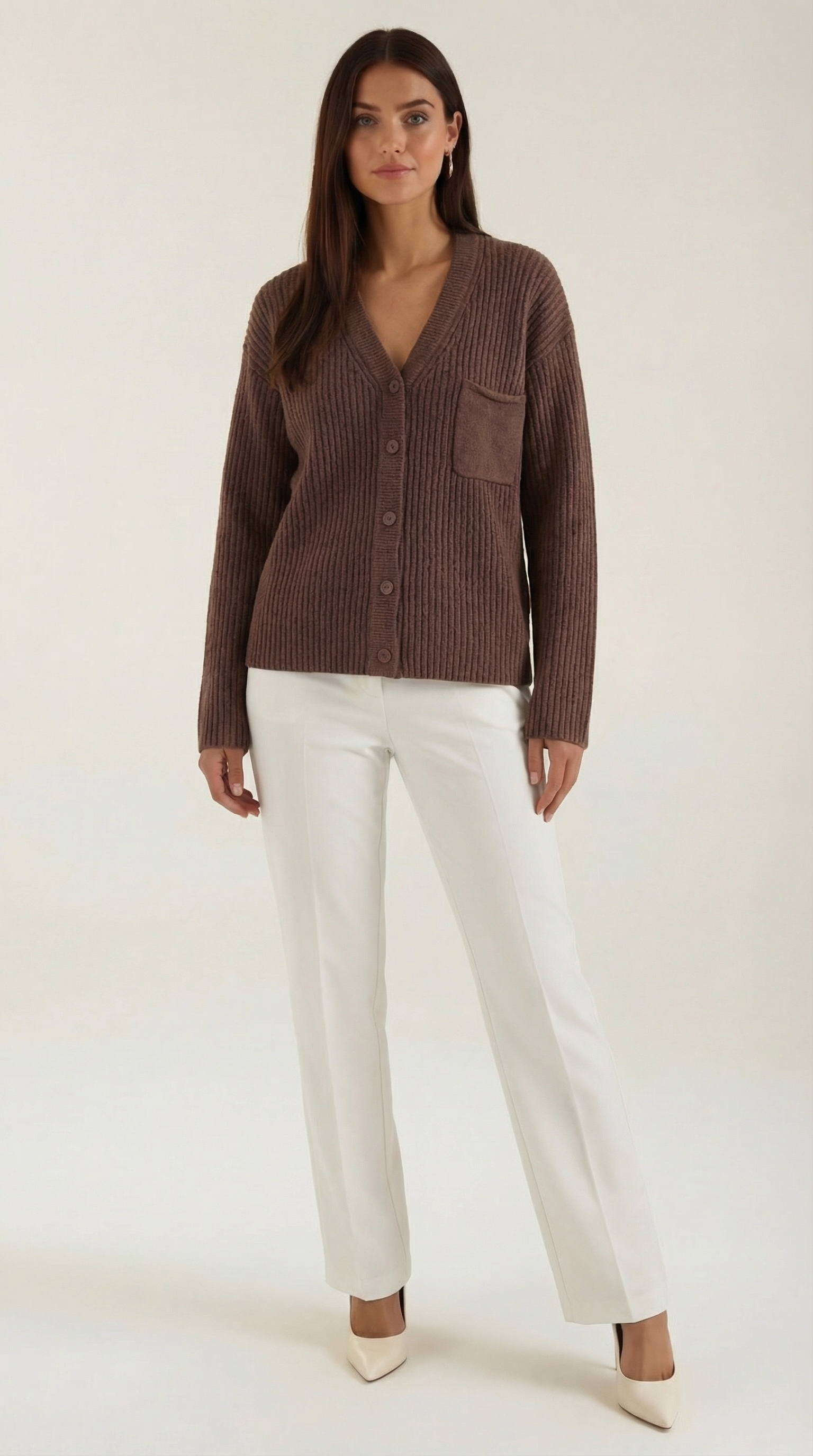Casual Oversized Cardigan Sweater-sweaters > cardigans > oversized cardigan-Laventaire-Laventaire