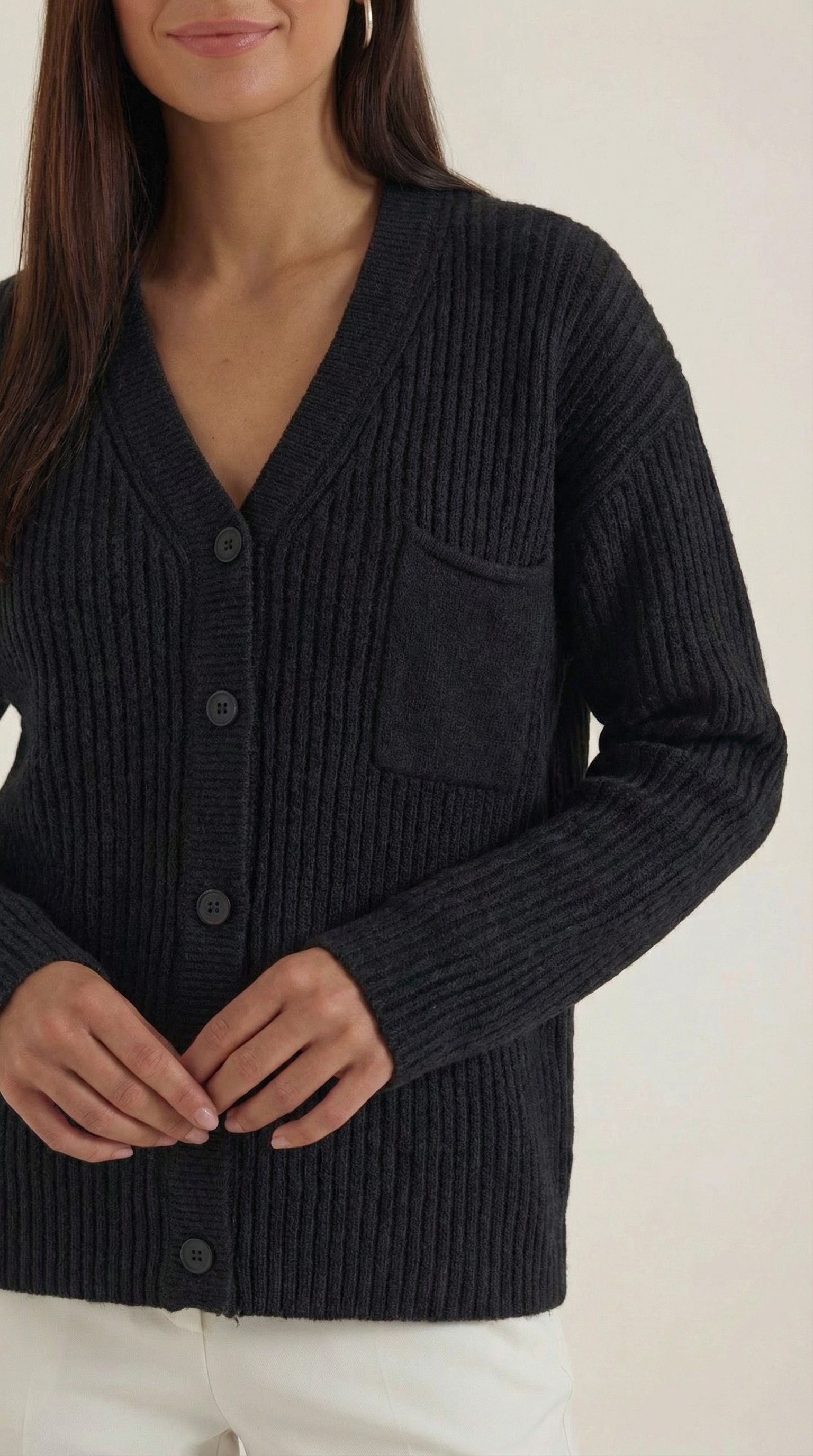 Casual Oversized Cardigan Sweater-sweaters > cardigans > oversized cardigan-Laventaire-Laventaire
