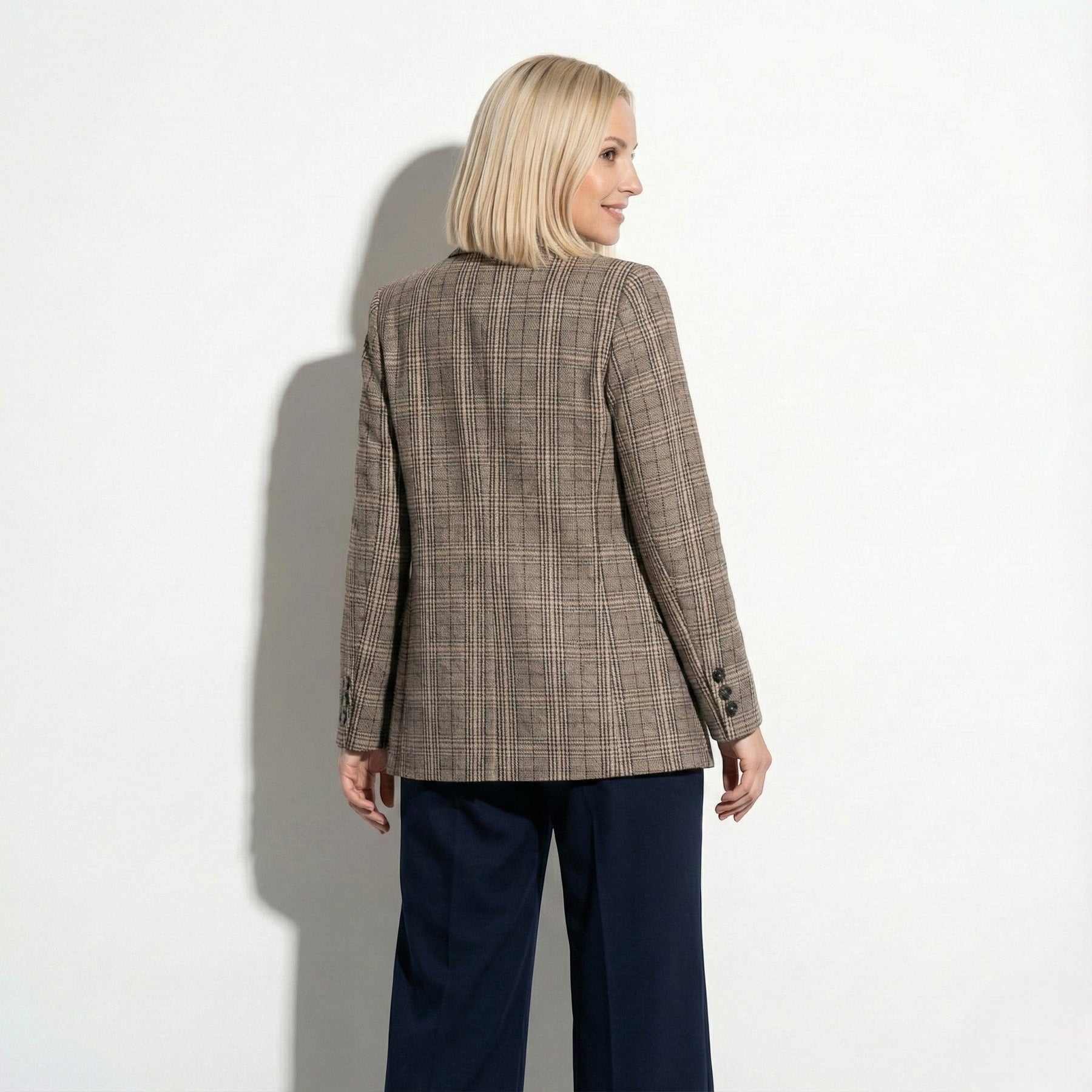 Casual Plaid Blazer Jacket-jackets > blazers-Laventaire-Laventaire