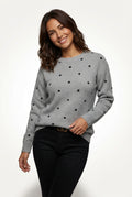 Casual Polka Dot Sweater-sweaters > relaxed fit sweater-Laventaire-Laventaire