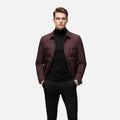 Casual Puffer Jacket-outerwear > jackets > puffer jackets-Laventaire-Burgundy-M-Laventaire