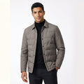 Casual Puffer Jacket-outerwear > jackets > puffer jackets-Laventaire-Taupe-M-Laventaire