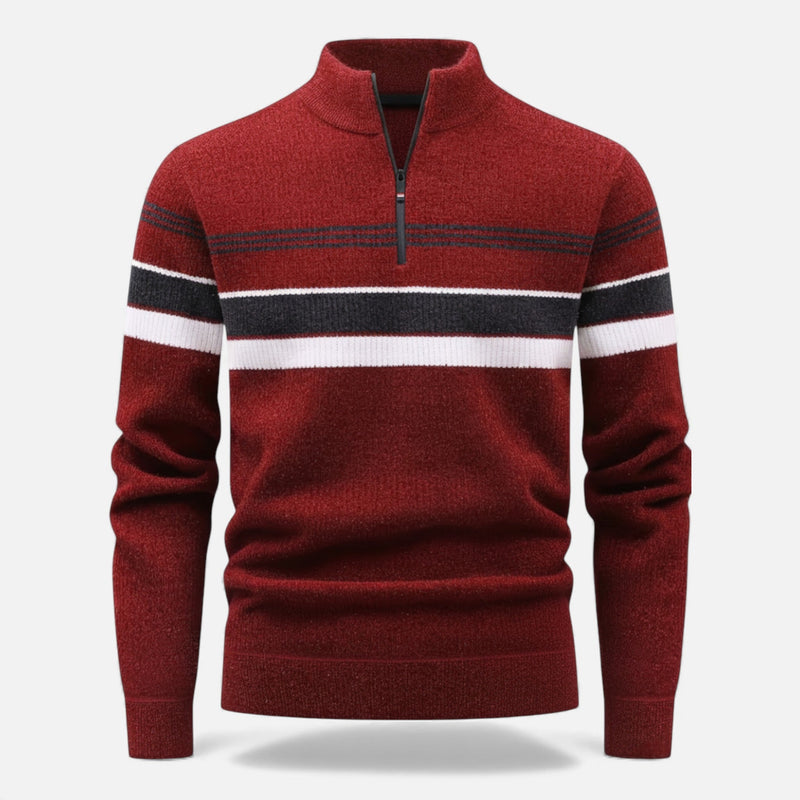 Casual Quarter Zip Sweater-sweaters > quarter zip sweater-Laventaire-Laventaire